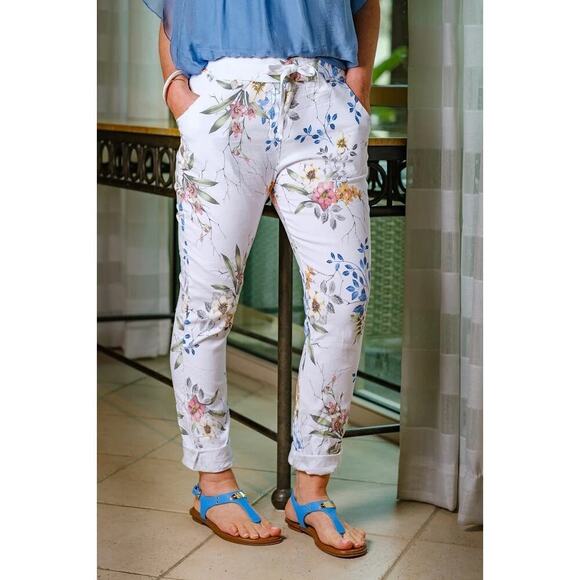 Tina Stephens Collins Floral Stretch‎ Tie Waist
Pant white - Picture 4 of 11